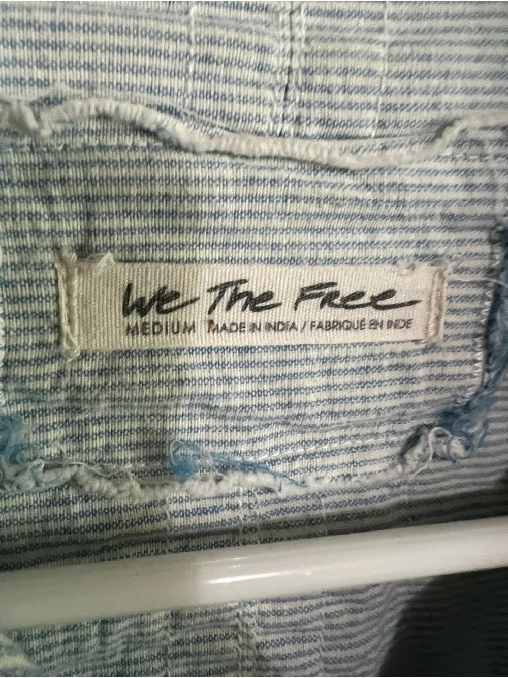 We The Free Light Blue Striped Button-Down Shirt M - Picture 3 of 9